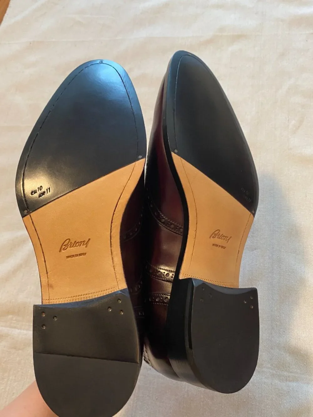 Brioni Brown Leather Oxford Wingtip Shoes Size 11 NWT